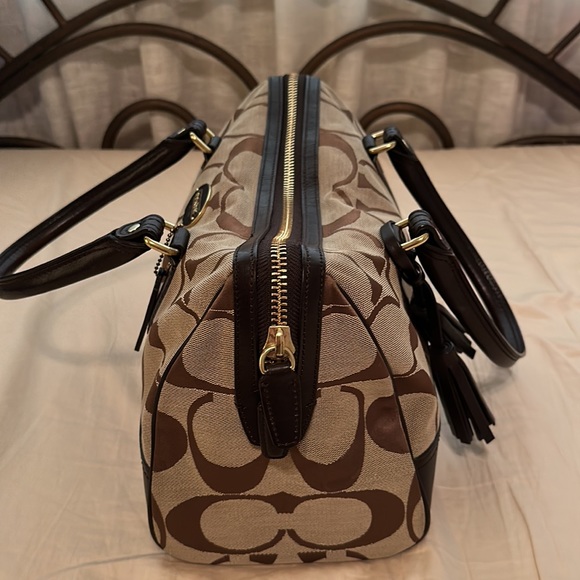 Coach Canvas & Leather Signature Satchel - Picture 3 of 9